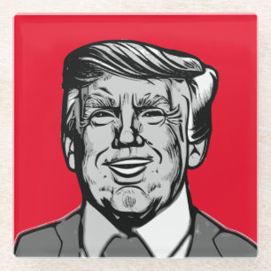 DONALD TRUMP GLASS COASTER