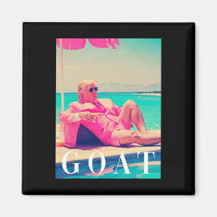 Donald Trump Goat Funny Artwork Art Meme Retro Magnet