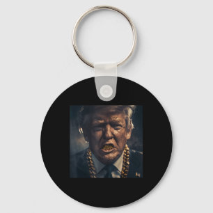 Donald Trump Gold Grillz  Key Ring