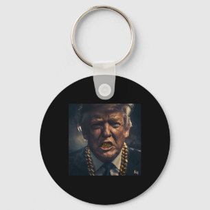 Donald Trump Gold Grillz Key Ring