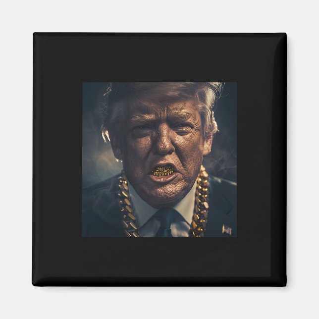Donald Trump Gold Grillz  Magnet (Front)