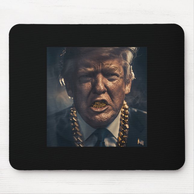 Donald Trump Gold Grillz  Mouse Mat (Front)