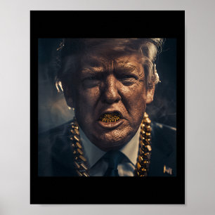 Donald Trump Gold Grillz  Poster