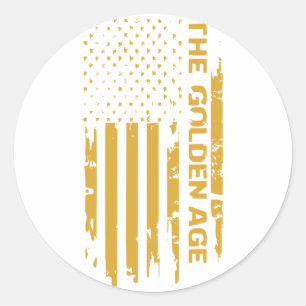 Donald Trump Golden Age Of America Begins Right No Classic Round Sticker