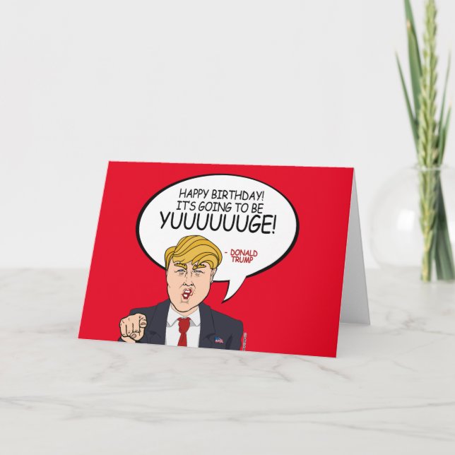 Donald Trump Greeting - Happy Birthday -.png Card (Front)
