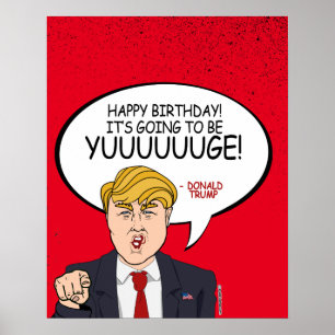 Donald Trump Greeting - Happy Birthday -.png Poster
