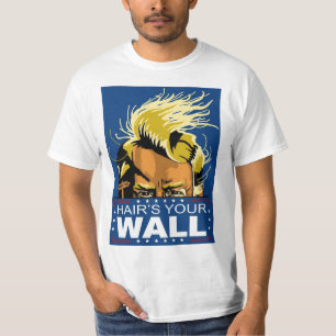 Donald Trump Hair's Your Wall Men's Basic T-Shirt