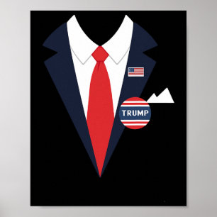Donald Trump Halloween Costume Funny Kids Suit  Poster