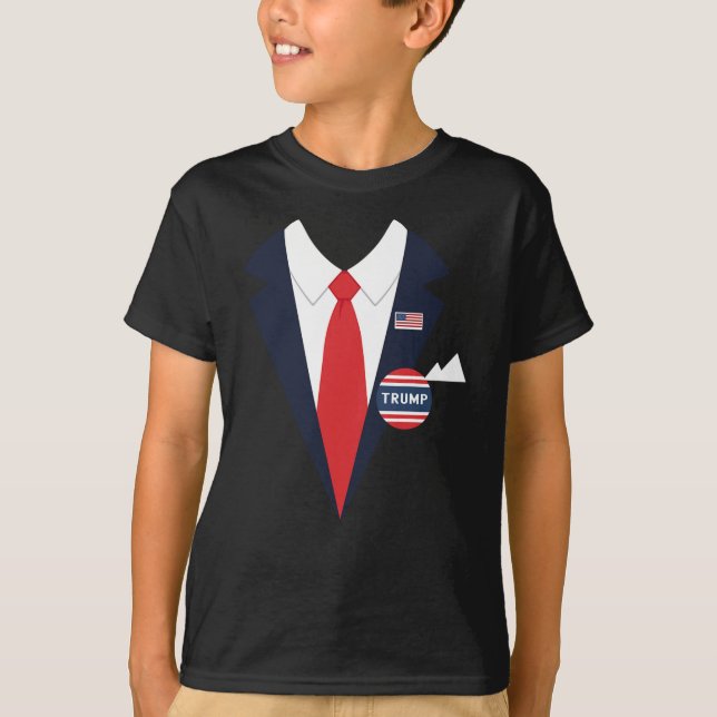Donald Trump Halloween Costume Funny Kids Suit  T-Shirt (Front)