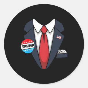Donald Trump Halloween Costume Suit For Toddler Ki Classic Round Sticker