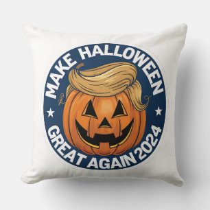 Donald Trump Halloween Pumpkin Throw Pillow: New Cushion