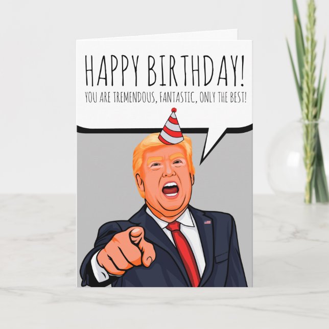 Donald Trump: Happy Birthday Thank You Card (Front)