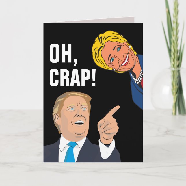 DONALD TRUMP & HILLARY CLINTON FUNNY BIRTHDAY Card (Front)