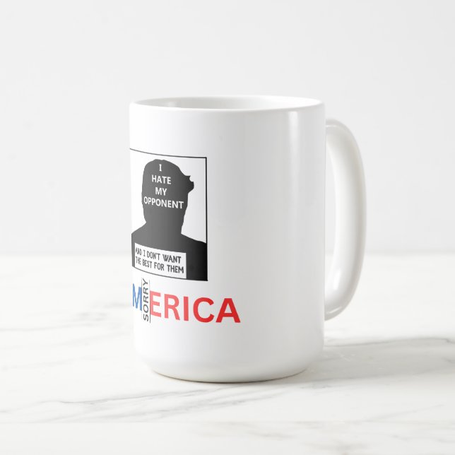 Donald Trump 'I hate my opponent' funeral speech Coffee Mug (Front Right)