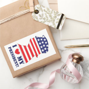 Donald Trump I Love My President Rectangular Sticker