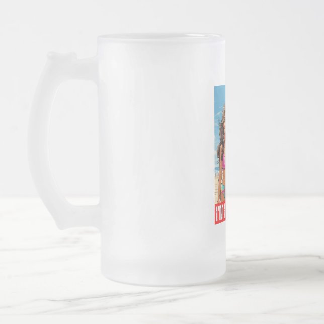 DONALD TRUMP - I’M A TRUMP GIRL FROSTED GLASS BEER MUG (Left)