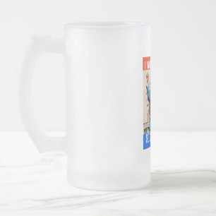 DONALD TRUMP - I VOTED FOR TRUMP, SO DEAL WITH IT! FROSTED GLASS BEER MUG