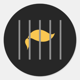 Donald Trump Impeach Anti-trump Behind Bars Classic Round Sticker