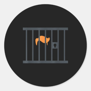 Donald trump impeach anti-trump behind bars Donald Classic Round Sticker