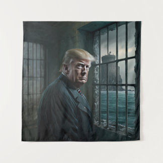 Donald Trump in Alcatraz Prison Tapestry