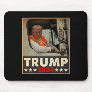 Donald Trump In Garge Truck Team Garge For Trump 2 Mouse Mat
