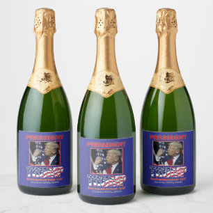 Donald Trump Inauguration 2025 Sparkling Wine Label