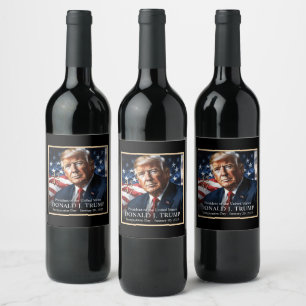 Donald Trump Inauguration Celebration Classy Wine Label