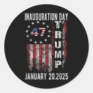 Donald Trump Inauguration Day 2025 47 Th Trump 202 Classic Round Sticker