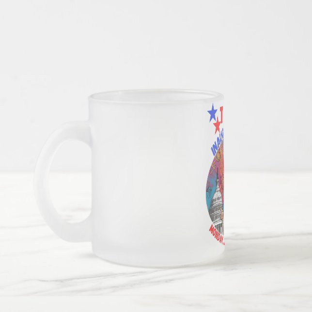 DONALD TRUMP INAUGURATION DAY 2025 FROSTED GLASS COFFEE MUG (Left)