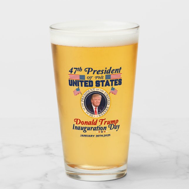 Donald Trump Inauguration Day Mugs Glass (Front Filled)