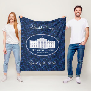 Donald Trump Inauguration Day & White House Fleece Blanket