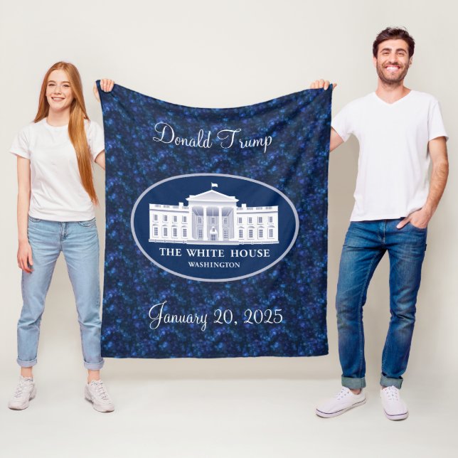 Donald Trump Inauguration Day & White House Fleece Blanket (In Situ)