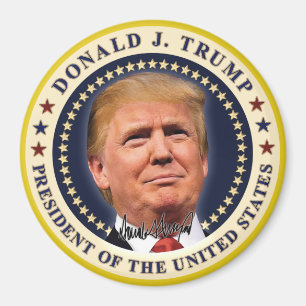 Donald Trump Inauguration Gold Stars Souvenir Magnet