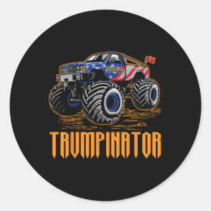 Donald Trump Inauguration Trumpinator Monster Truc Classic Round Sticker