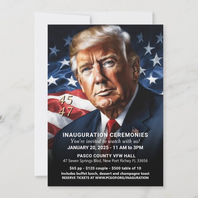 Donald Trump Inauguration Watch Party Invitation (Front)