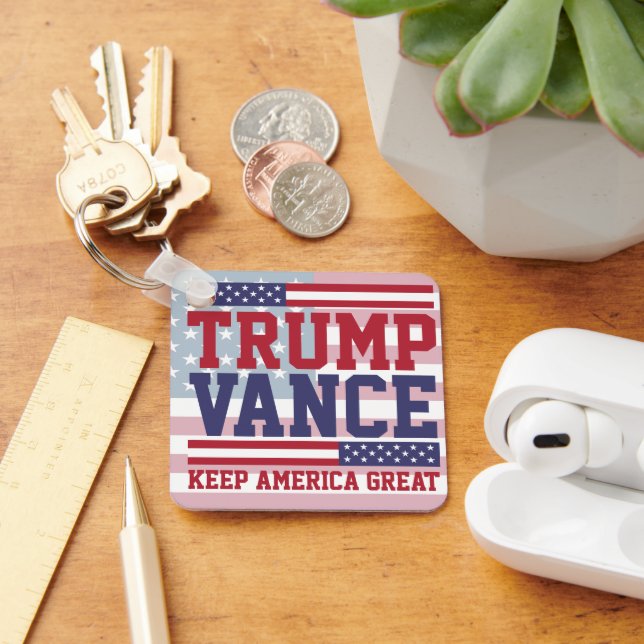 Donald Trump JD Vance 2024 Keep America Great Key Ring (Desk)