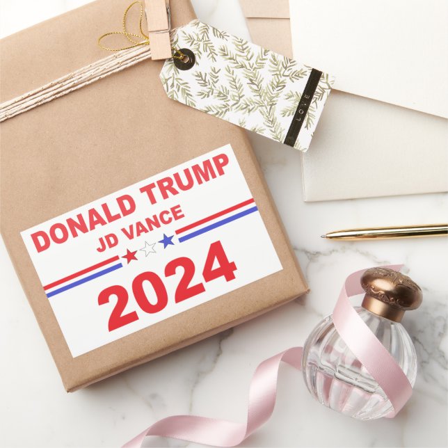 Donald Trump JD Vance 2024  Rectangular Sticker (Gifting)
