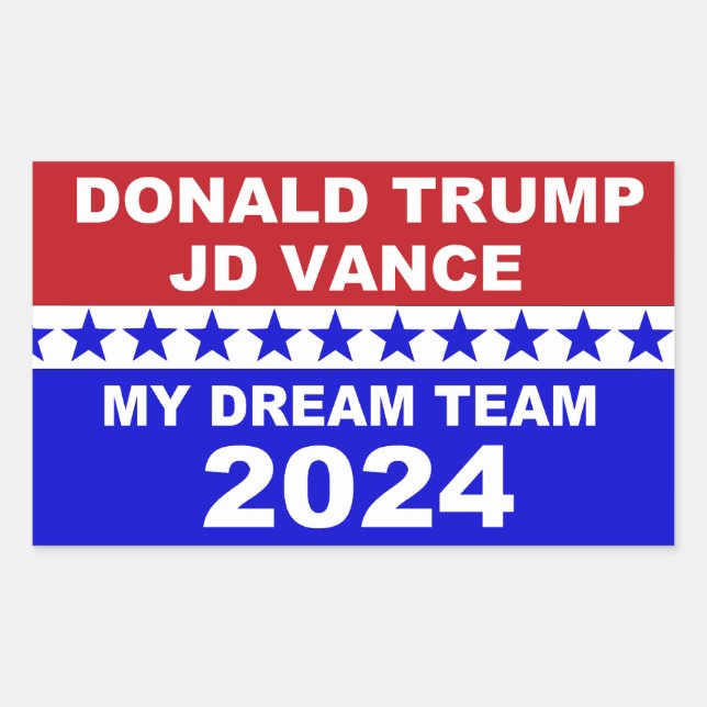 Donald Trump JD Vance 2024 Rectangular Sticker (Front)