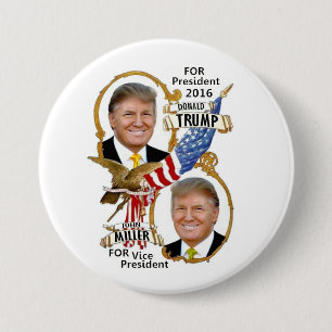 Donald Trump / John Miller 7.5 Cm Round Badge