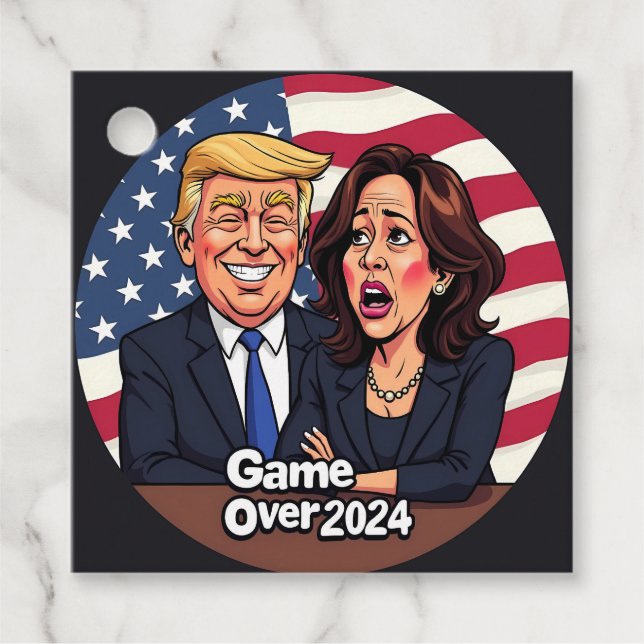 Donald Trump Kamala harris  Favour Tags (Front)