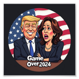 Donald Trump Kamala harris  Photo Print