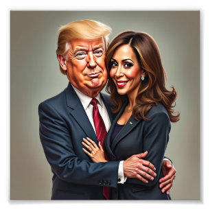 Donald Trump Kamala harris  Photo Print