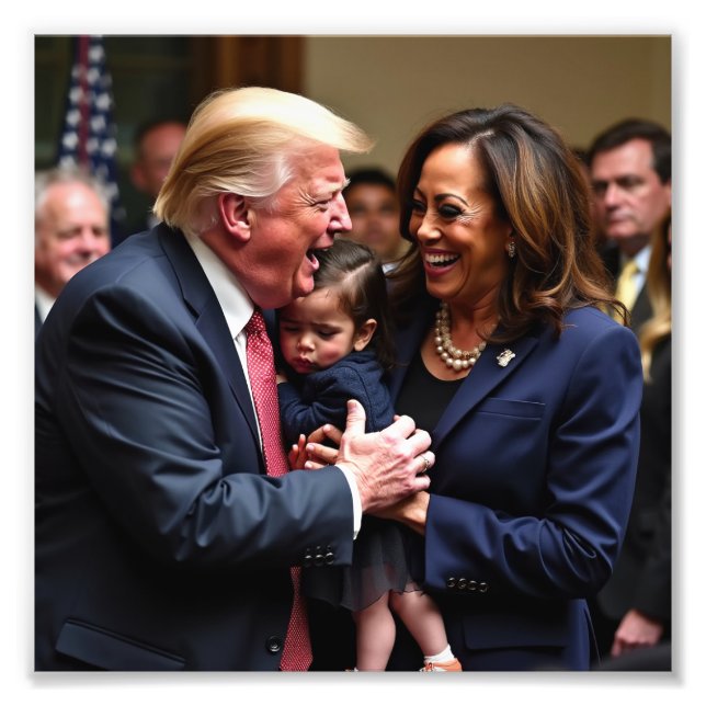 Donald Trump Kamala harris  Photo Print (Front)