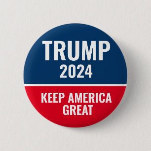 Donald Trump Keep America Great 2024 6 Cm Round Badge