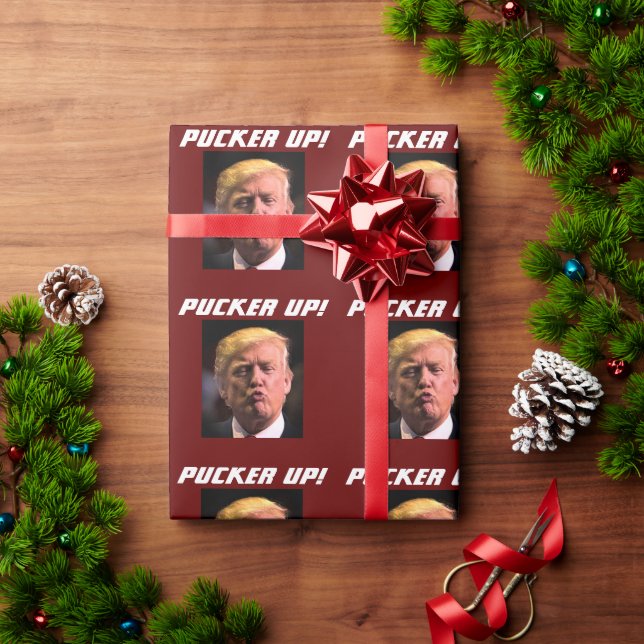 DONALD TRUMP KISS ALL OCCASION  WRAPPING PAPER (Holiday Gift)