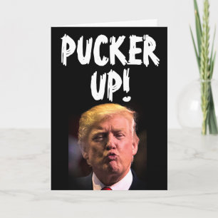 DONALD TRUMP KISS BIRTHDAY CARDS FUNNY
