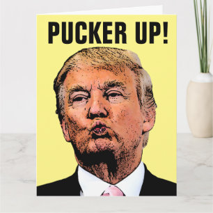 DONALD TRUMP KISS BIRTHDAY OVERSIZED CARDS