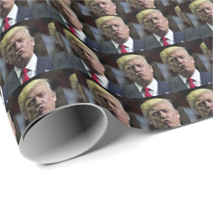 DONALD TRUMP KISS CHRISTMAS  WRAPPING PAPER