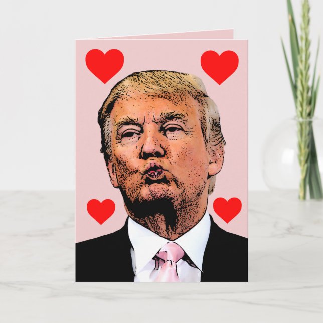 DONALD TRUMP KISS FUNNY MOTHER'S DAY CARDS (Front)
