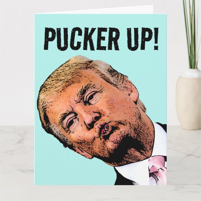 DONALD TRUMP KISS GIANT BIRTHDAY CARDS (Front)
